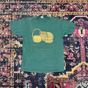 Vintage Charleston South Carolina Sweetgrass Baskets T Shirt X-Large Green